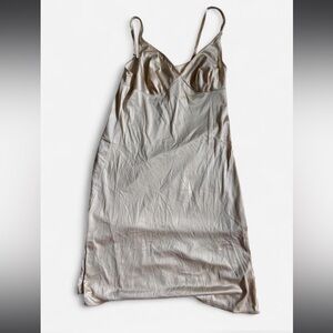 Satin Slip Dress in Champagne - Women's Intimates